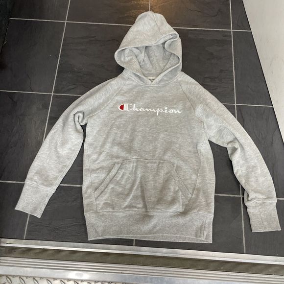 Champion Pullover Sweatshirt Authentic Gray Kids Size Medium - Picture 1 of 8